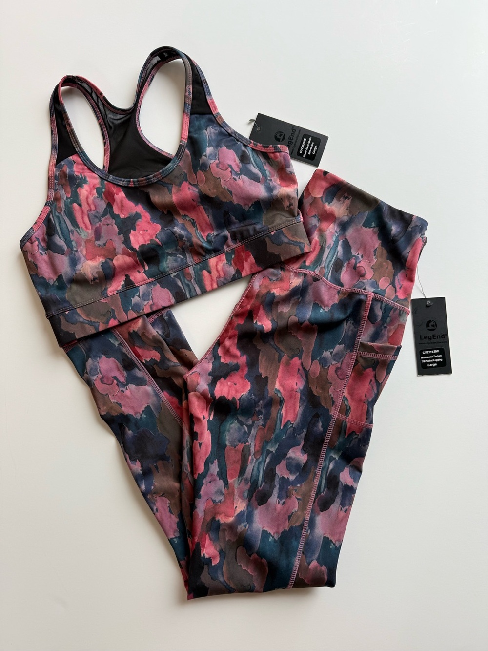 NWT LegEnd Bra & Leggings Set Size Large